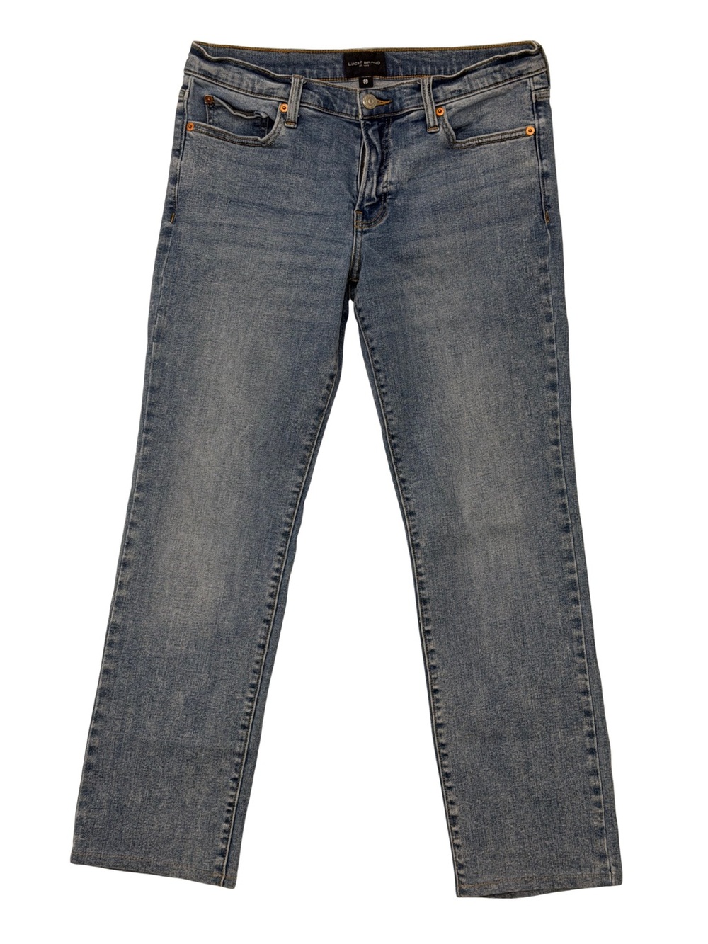 Lucky Brand Straight Leg Jeans in Washed Blue size 12